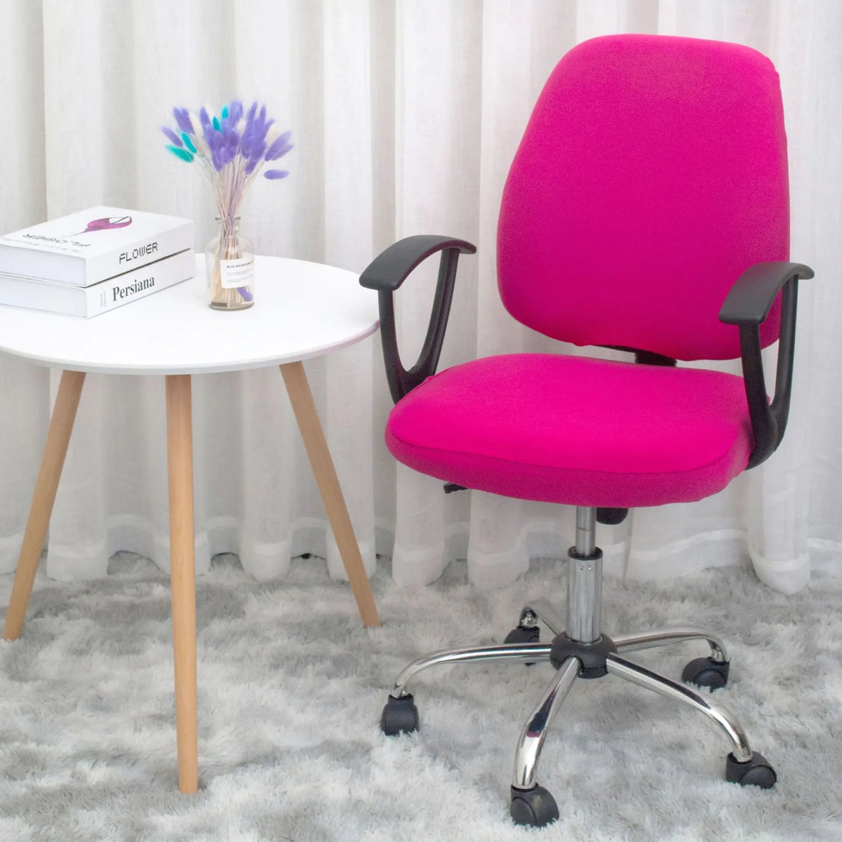 Housse Chaise Élastique ASTRON Rose Red-Free Size