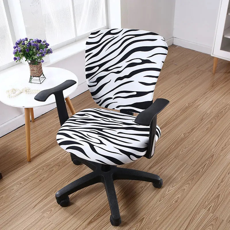 Housse Chaise Moderne STRIPES Zebra Pattern-Split Chair Cover