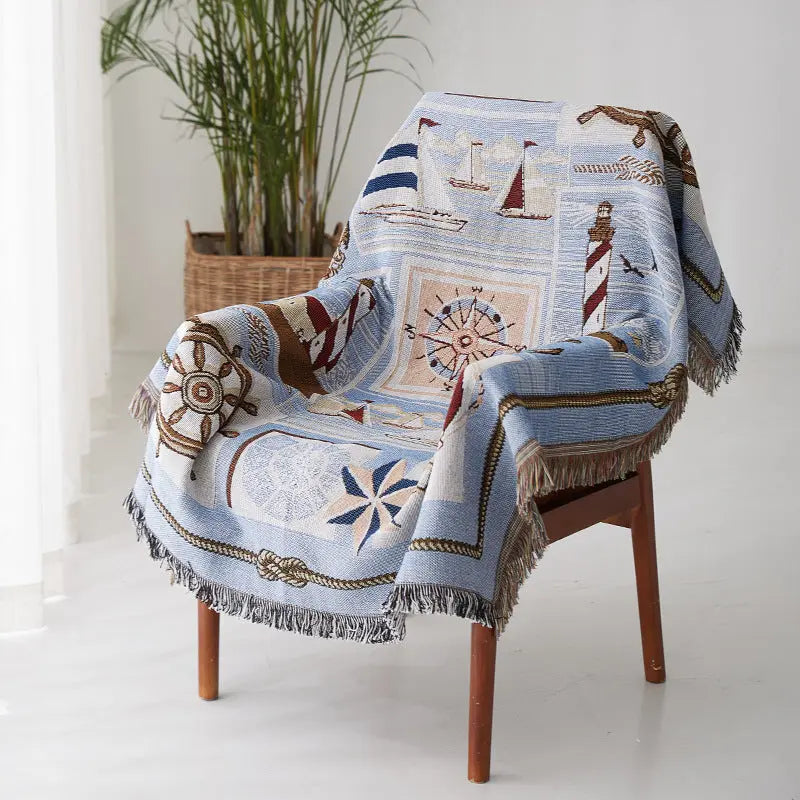 Housse Fauteuil Cabriolet Méditerranéen SOFLORA Side Rope Lighthouse-160X260cm
