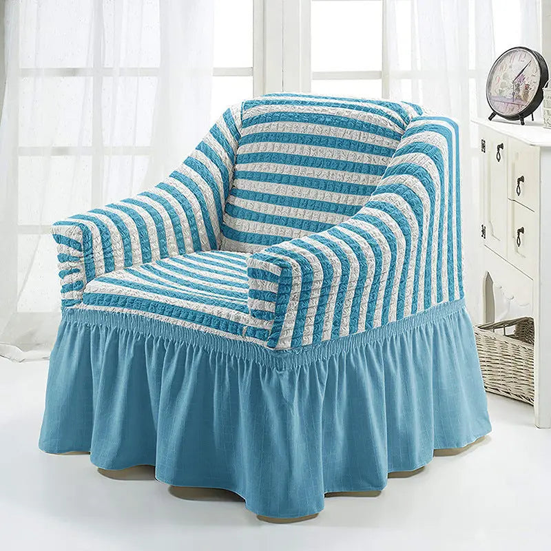 Housse Fauteuil Cabriolet Polyester ARVONA Twotone blue-Single S 90to140CM