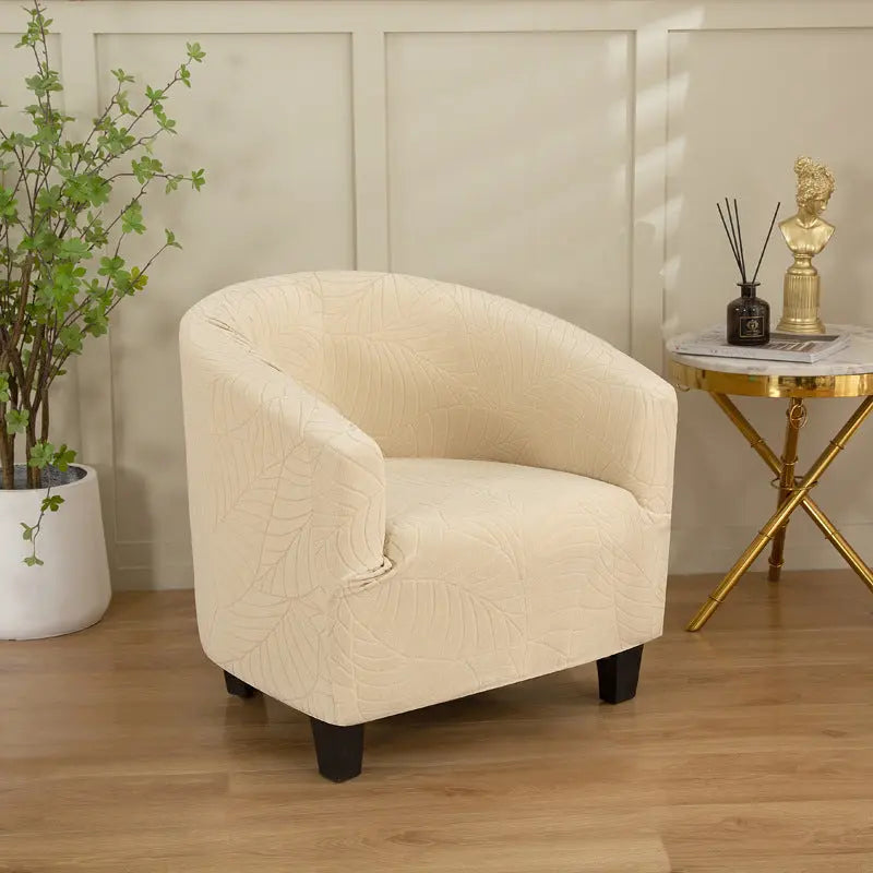 Housse Fauteuil Jacquard EMERALD Beige-Semicircle Regular Size