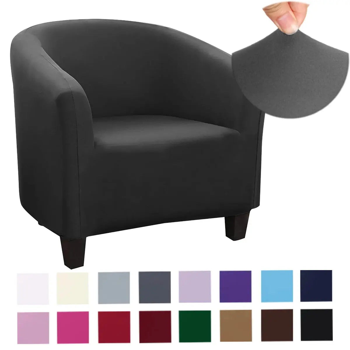 Housse Fauteuil Club Polyester Anti-Dérapante LUMIRO Housse de France