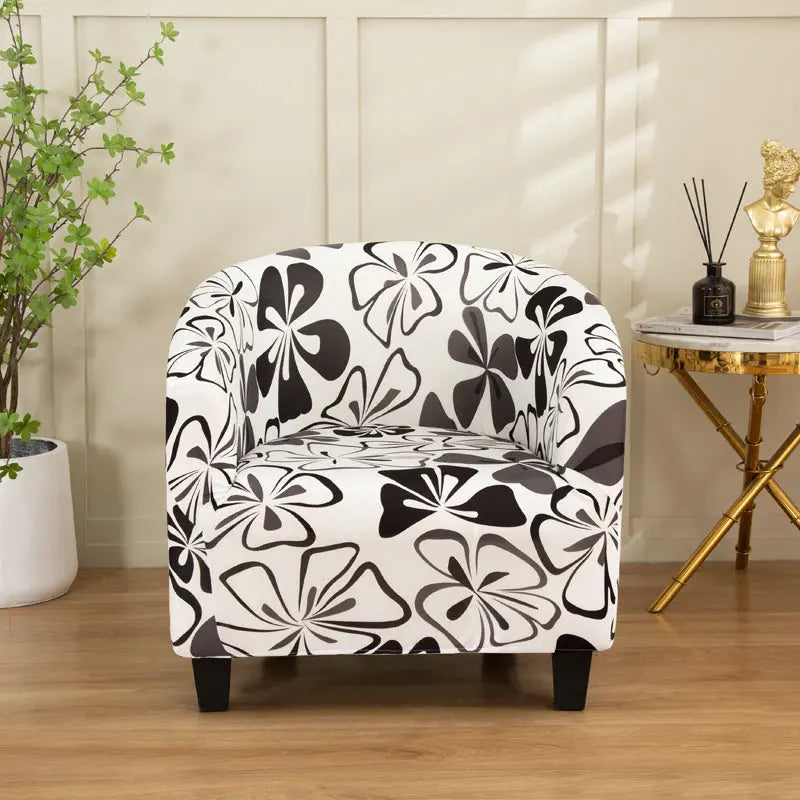 Housse Fauteuil Élastique JASMIRO Black Dish-Semicircle Single 65 90cm