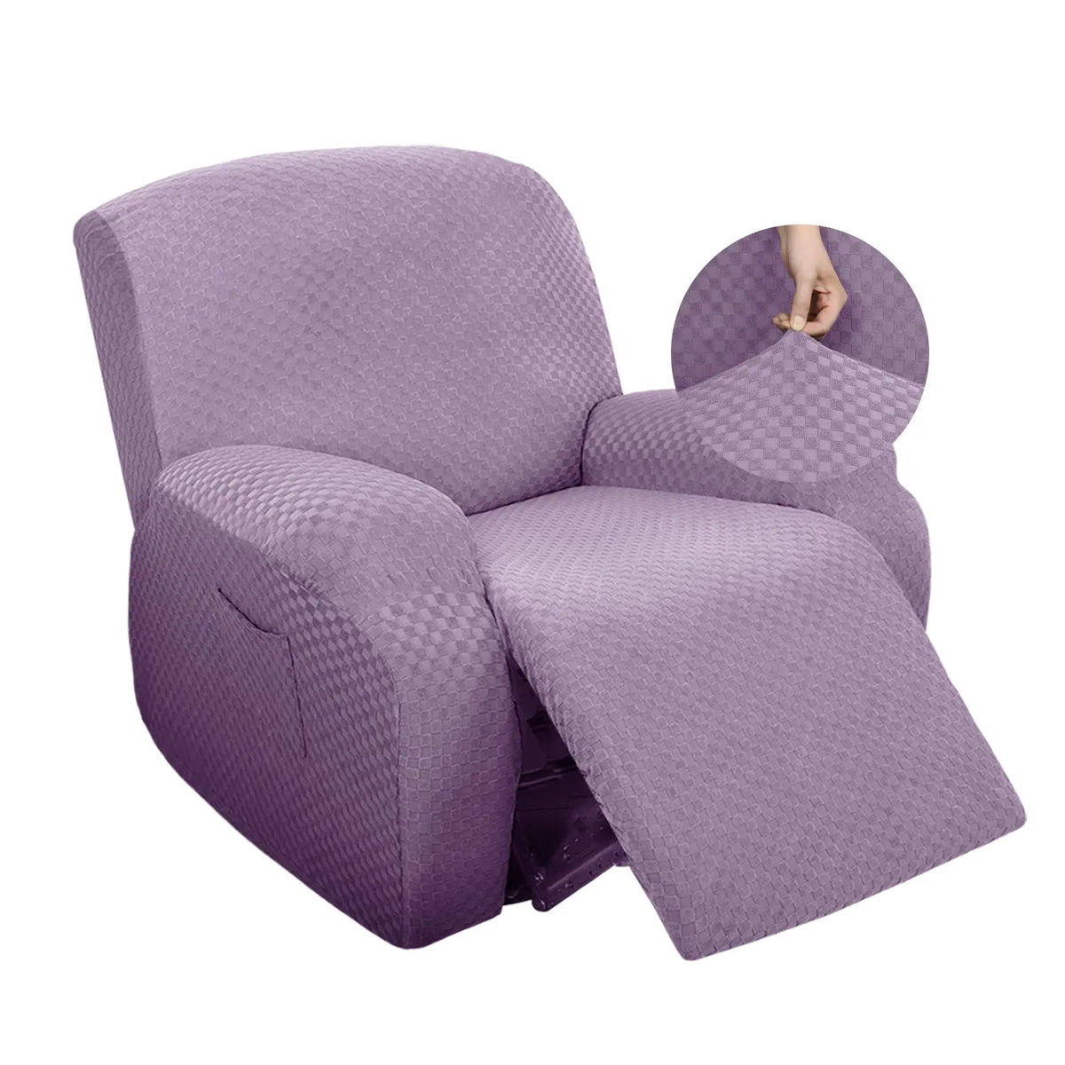 Housse Fauteuil Relax Moderne INICIO Light Purple-Single Seat