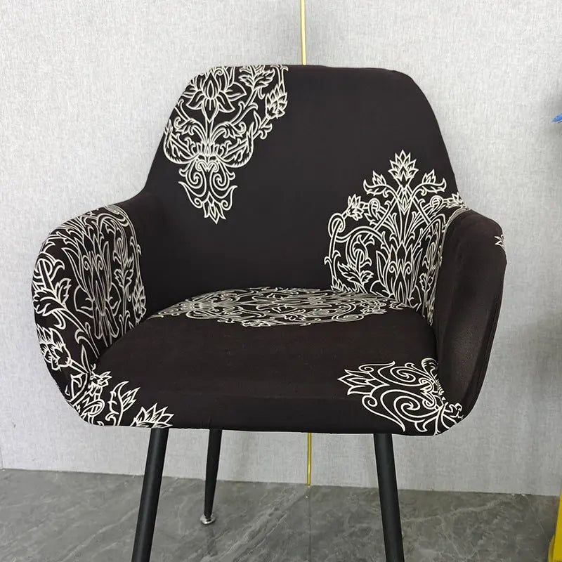 Housse Chaise Moderne POINS Midnight Snow Lotus-F36 50