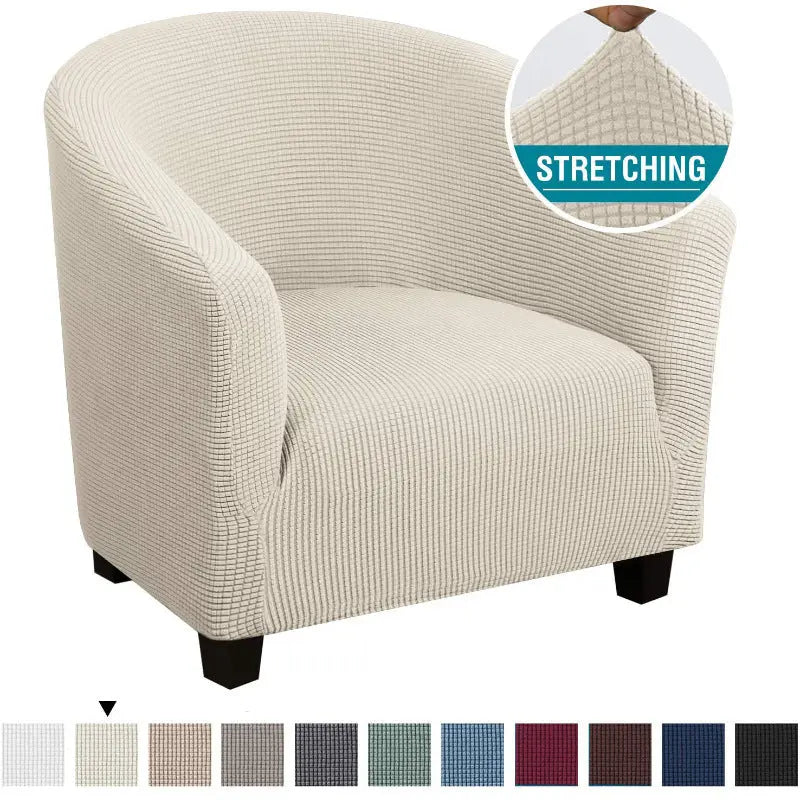 Housse Fauteuil Stretch Bella Beige-Card seat sofa
