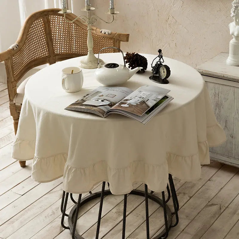 Housse Mange Debout Coton Nordique RONDAL White ruffles-140x160