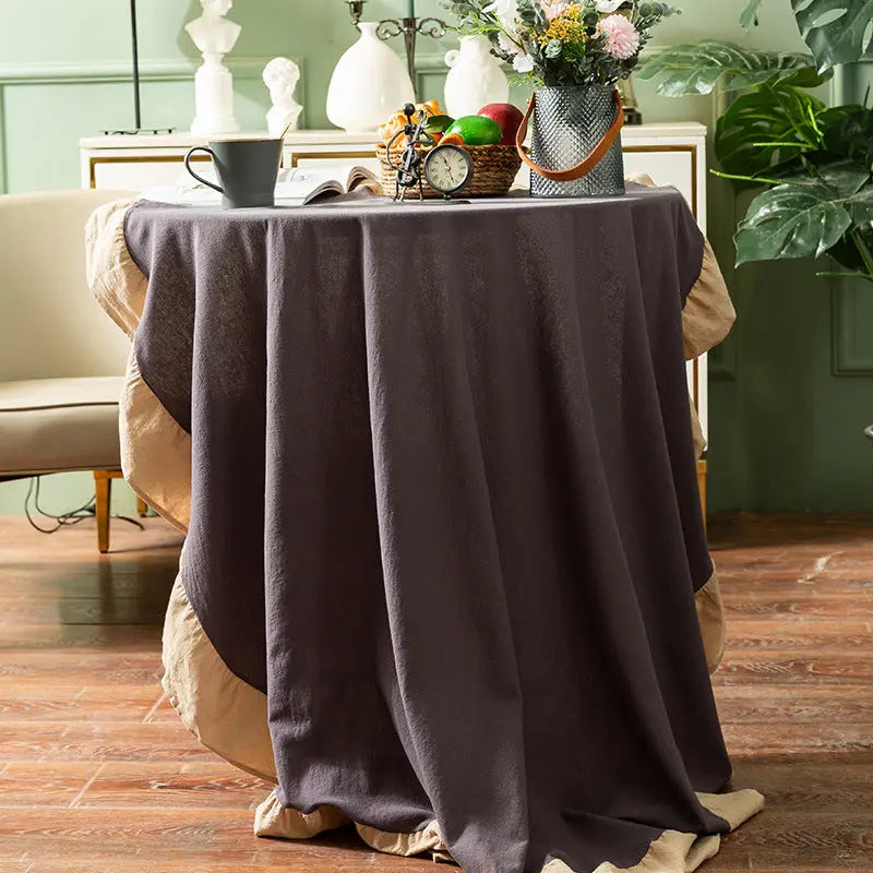 Housse Mange Debout Coton Nordique RONDAL Grey ruffle-100x140