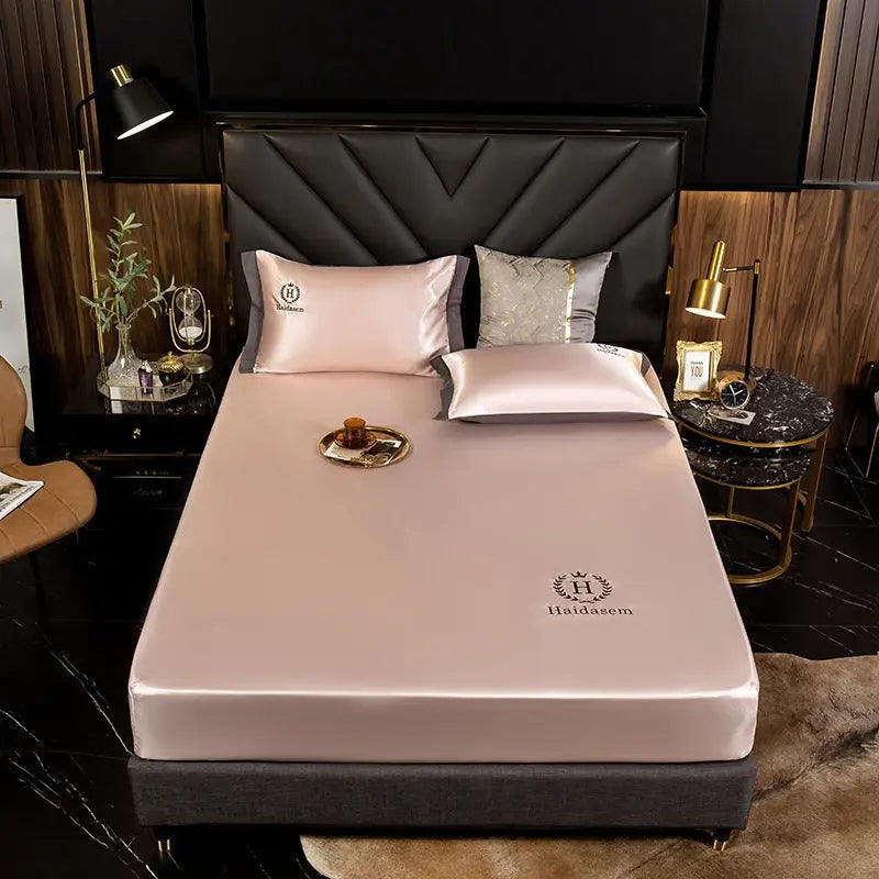Housse Matelas Bambou Embroidery NOVILO Pink jade-1.5M