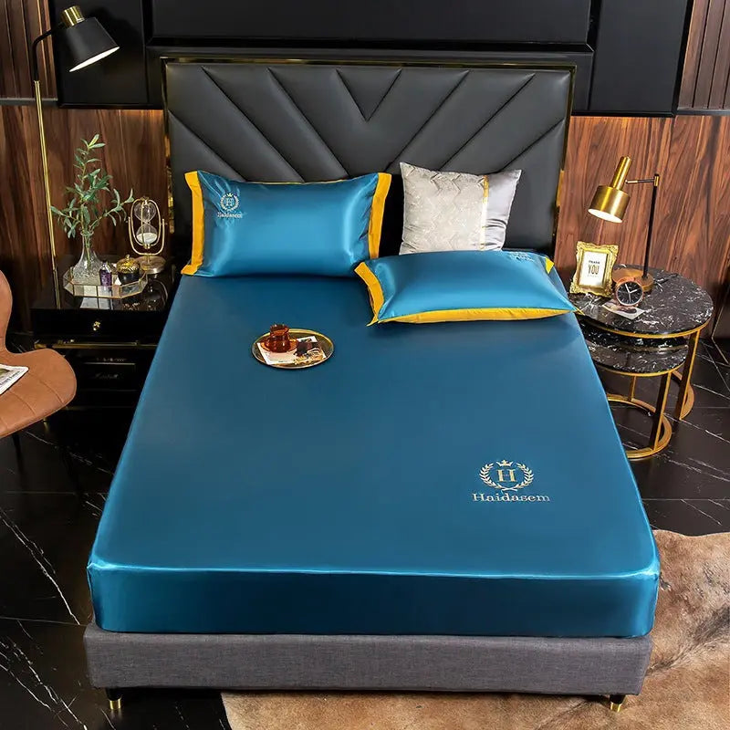 Housse Matelas Bambou Embroidery NOVILO Blue green-1.8M