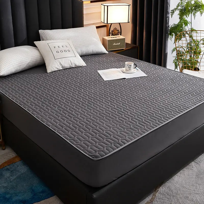 Housse Matelas Coton Quilted AMARI Black-90x200cm