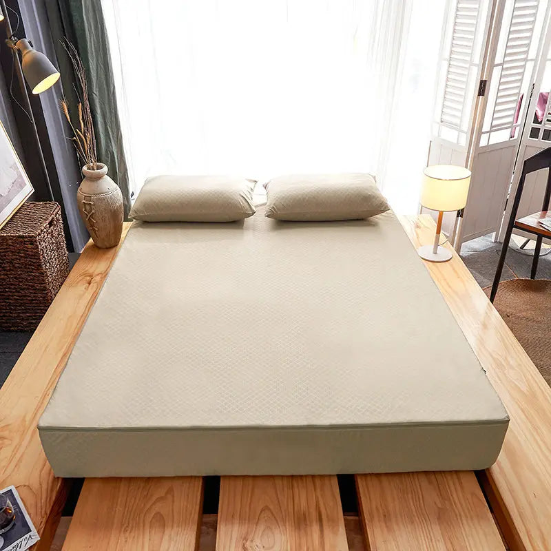 Housse Matelas Imperméable POLLUX Khaki-120x200x10