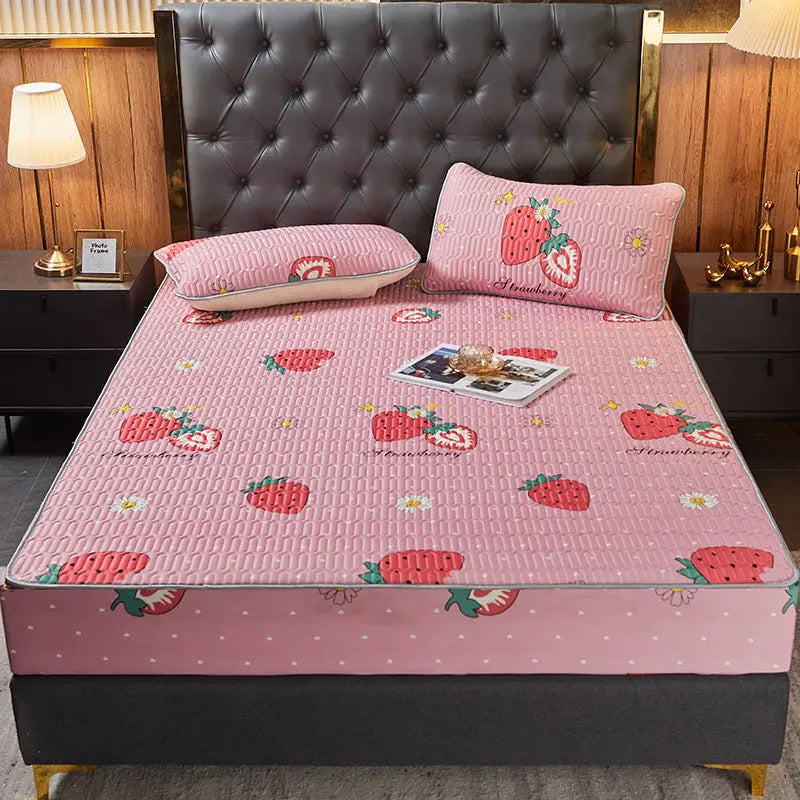 Housse Matelas Latex Moderne SIMMAX Strawberrypowder-200x220cmBed sheet
