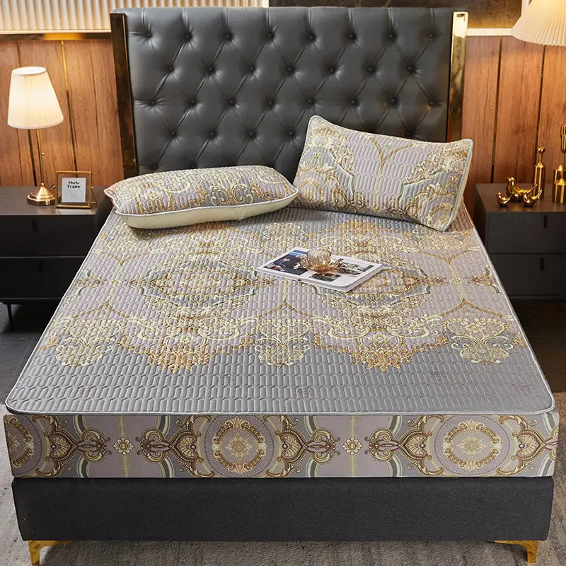 Housse Matelas Latex Moderne SIMMAX Wealth Grey-150x200cmthree item