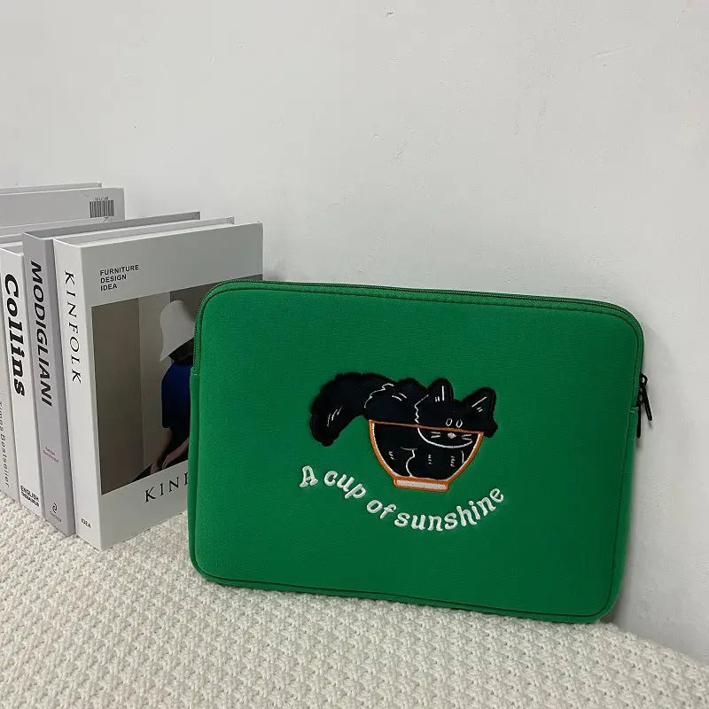 Housse Ordinateur Protectrice Polyester FURNO Green Cat Liner Bag-13.3/13.6 inch