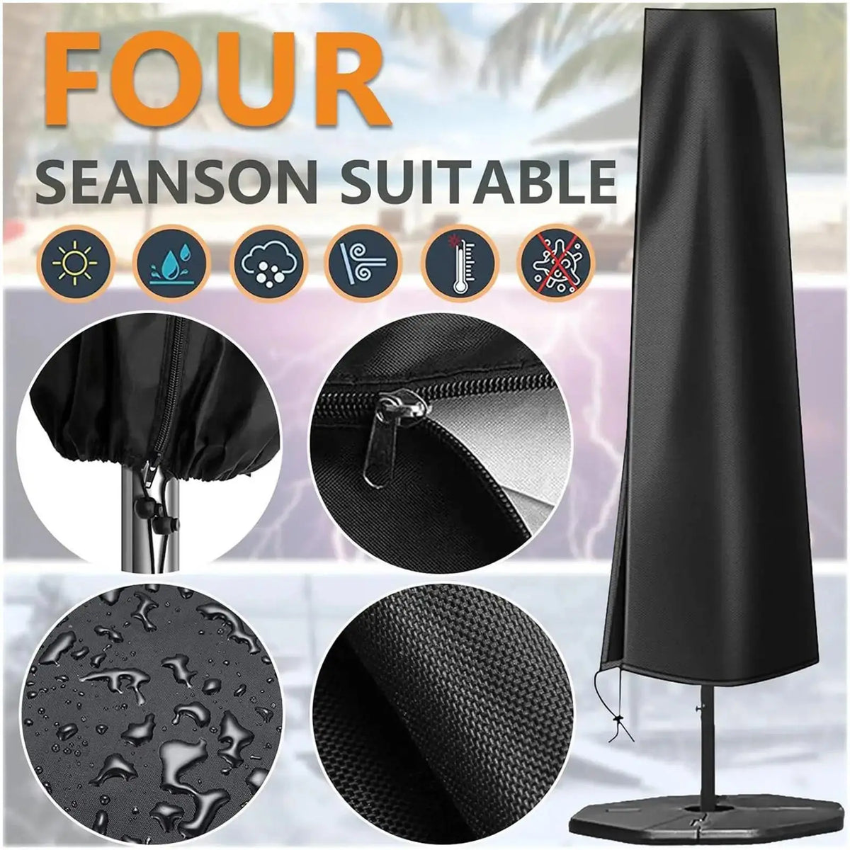 Housse Parasol Déporté Imperméable ZIPLA Housse de France