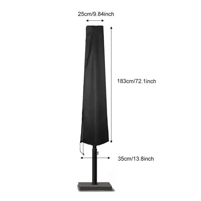 Housse Parasol Imperméable Noir **PARAPLUV** Housse de France