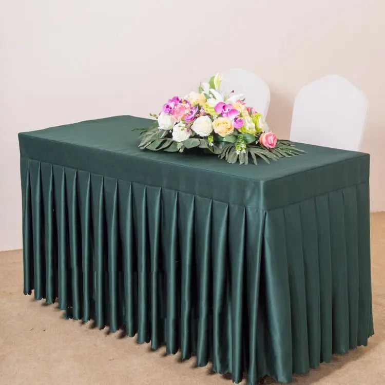 Housse Pour Table Moderne Satinée SERENA Dark green satin-120x60x75cm