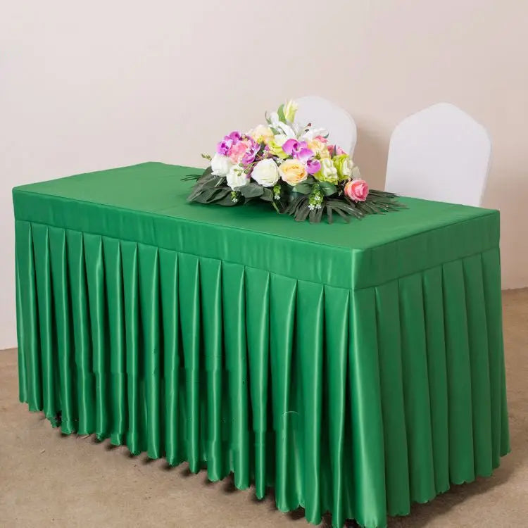 Housse Pour Table Moderne Satinée SERENA Green satin-180x60x75cm