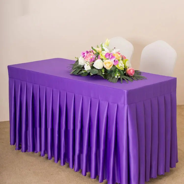Housse Pour Table Moderne Satinée SERENA Purple satin-120x45x75cm