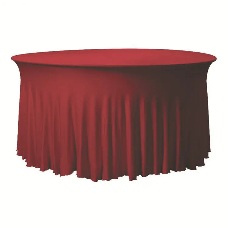 Housse Pour Table Ronde Élastique TWILIO Burgundy-160x75CM