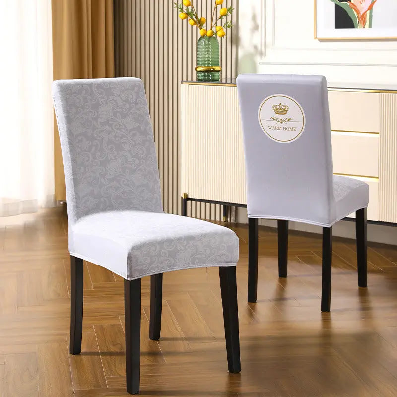 Housse Protection Chaise Brodée ZENITH Flowers Bloom Full Of Gray-6 Pack