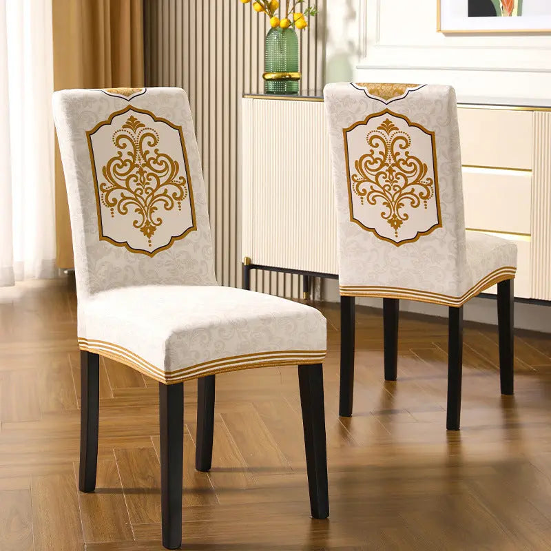 Housse Protection Chaise Brodée ZENITH European Court Beige-1 Pack