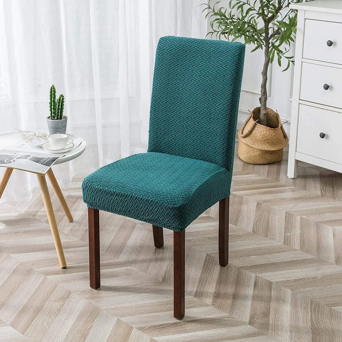 Housse Protection Chaise Jacquard LUMINA Dark Green-M