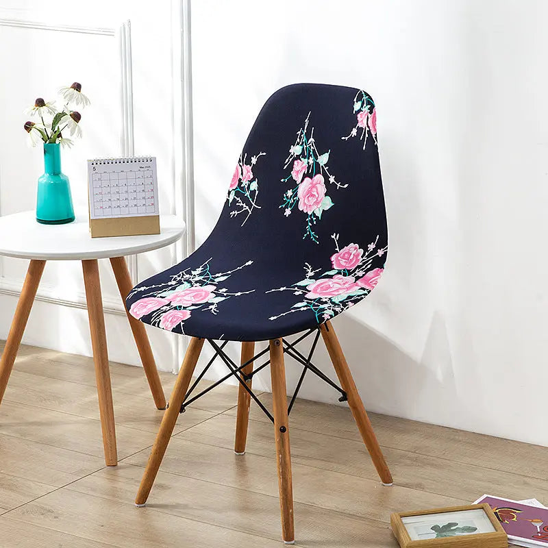 Housse Protection Chaise Moderne ZEBRA Blue rose