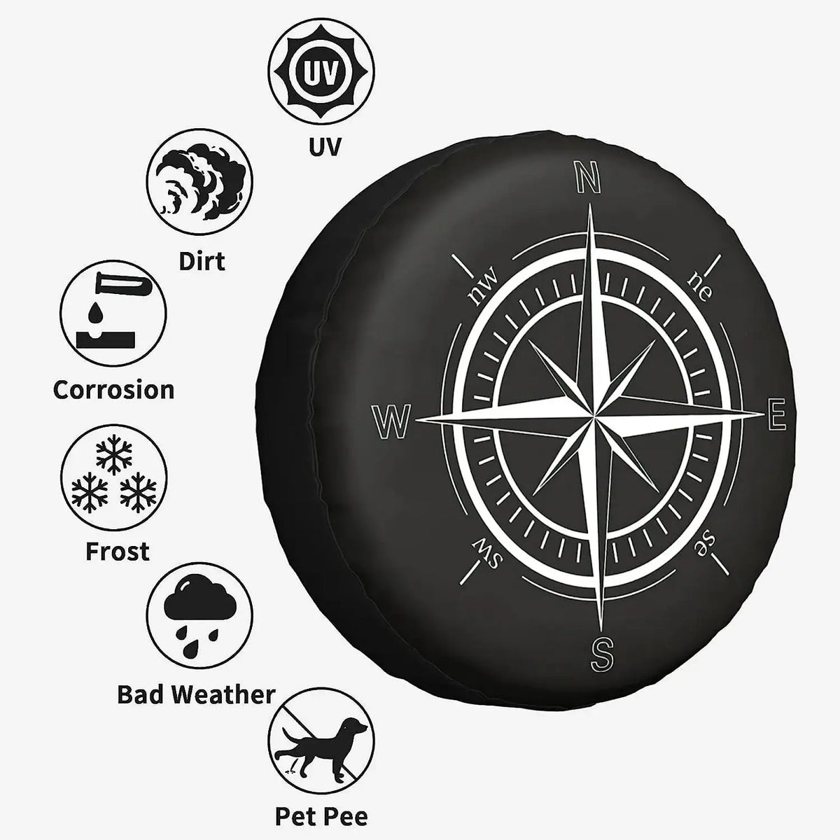 Housse Roue de Secours Polyester AZURON Housse de France