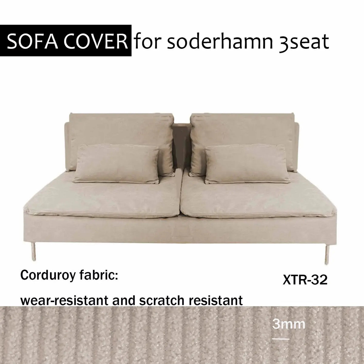 Housse Soderhamn Moderne CREZIA Housse de France