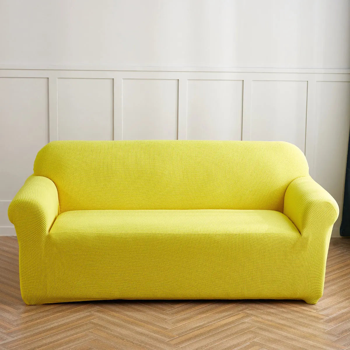 Housse Soderhamn Velours Extensible CORVELIA Lemon Yellow-145To180CM
