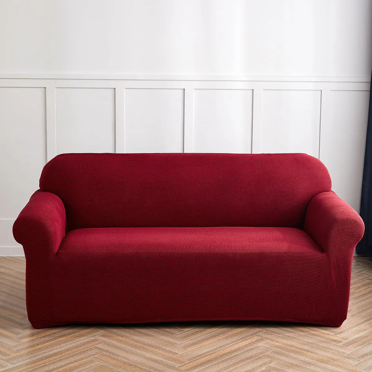 Housse Soderhamn Velours Extensible CORVELIA Wine Red-145To180CM
