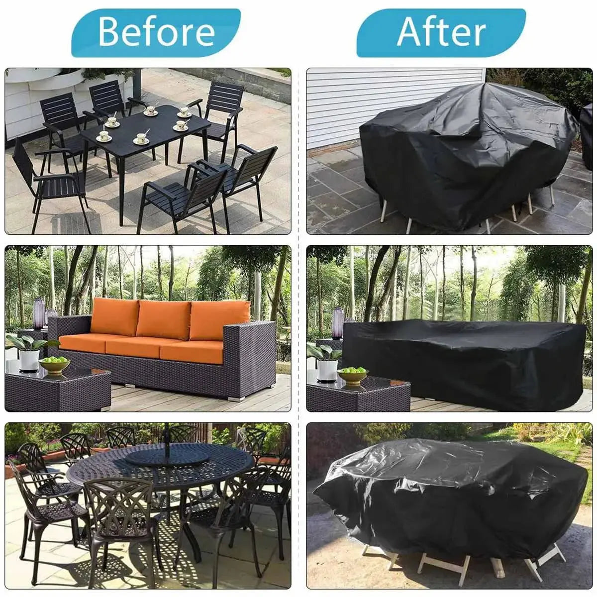 Housse Table Jardin Imperméable OXFORDIA Housse de France