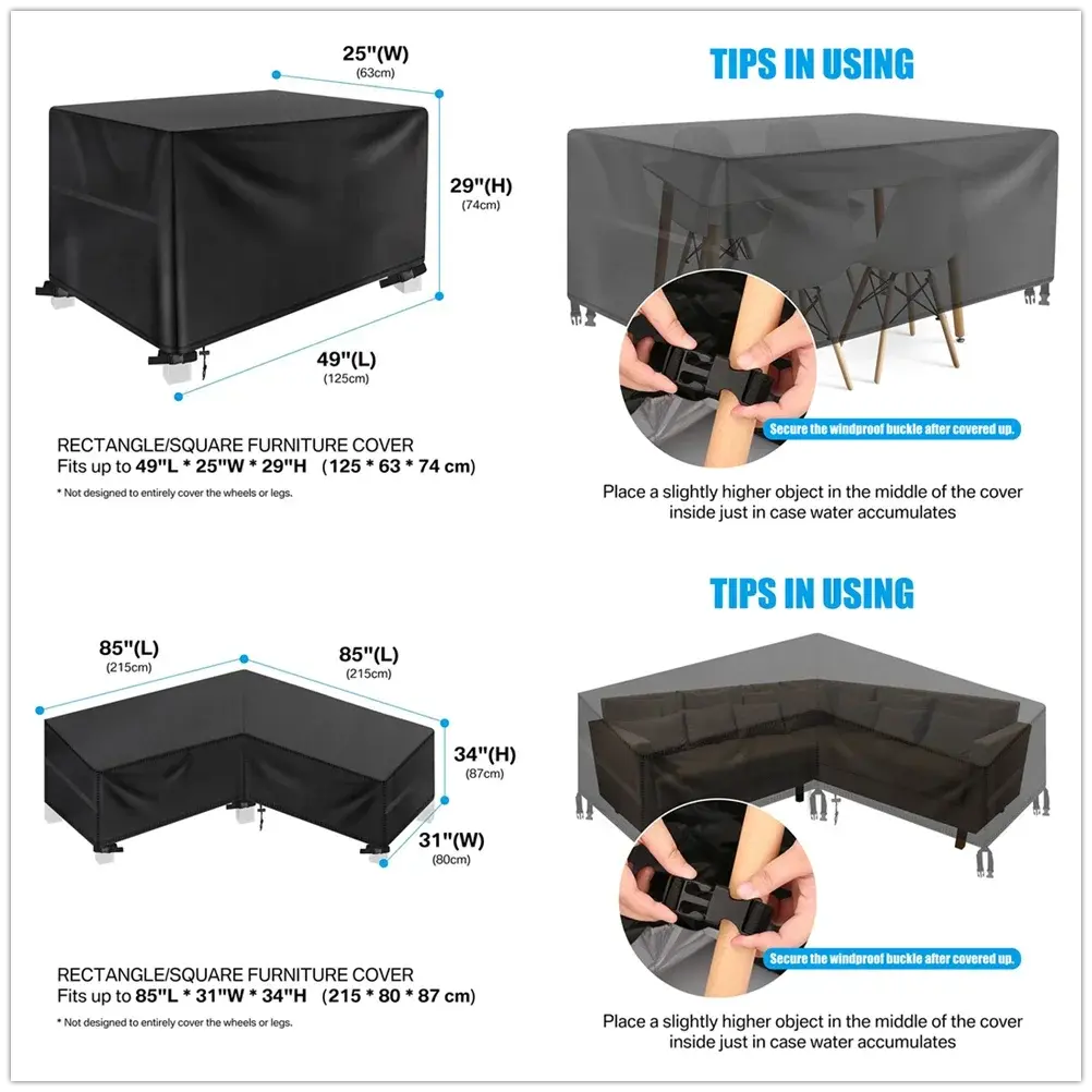 Housse Table Jardin Imperméable PROTEVO Housse de France
