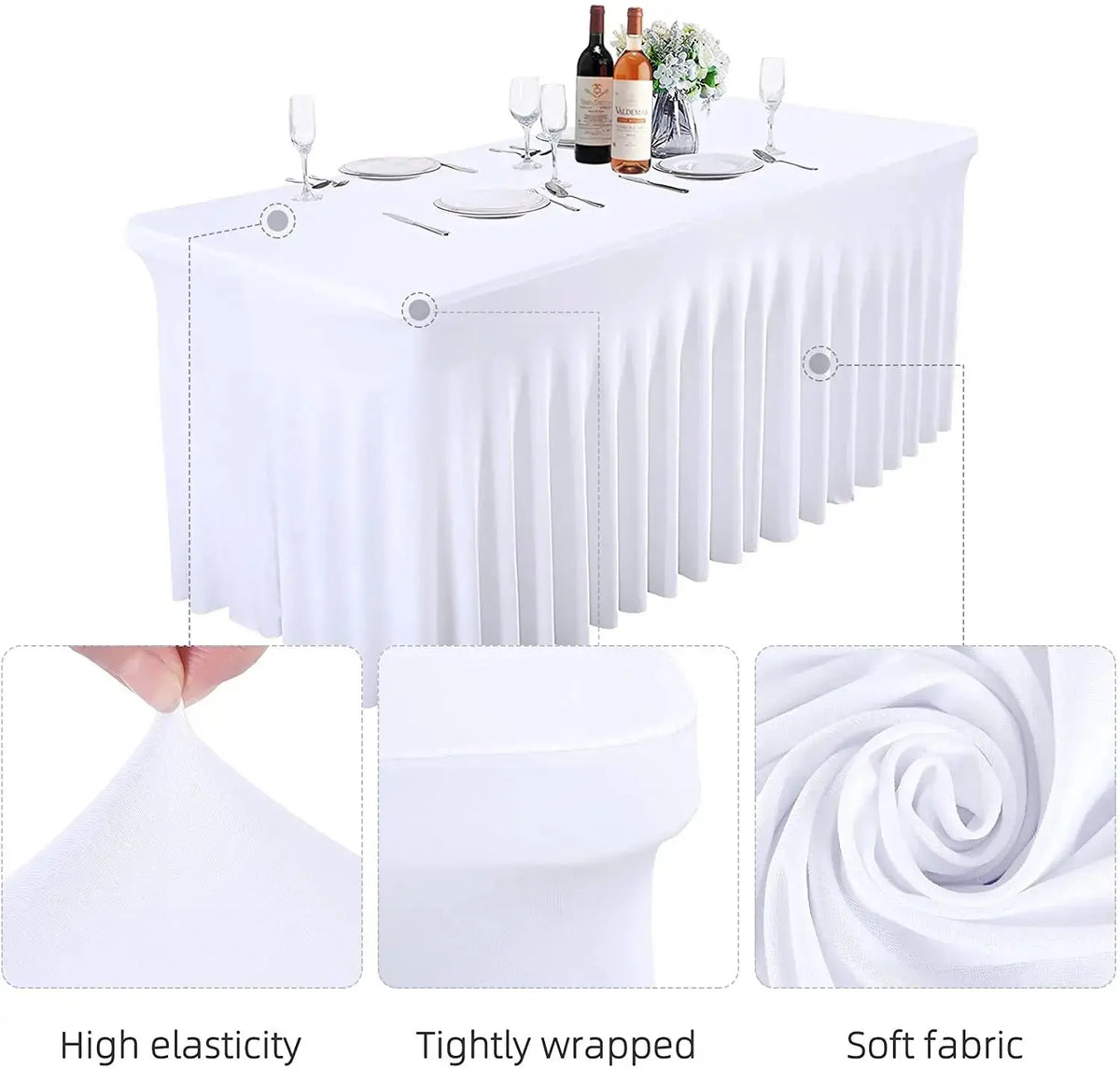 Housse Table Mange Debout Spandex Résistante FESTINA Housse de France