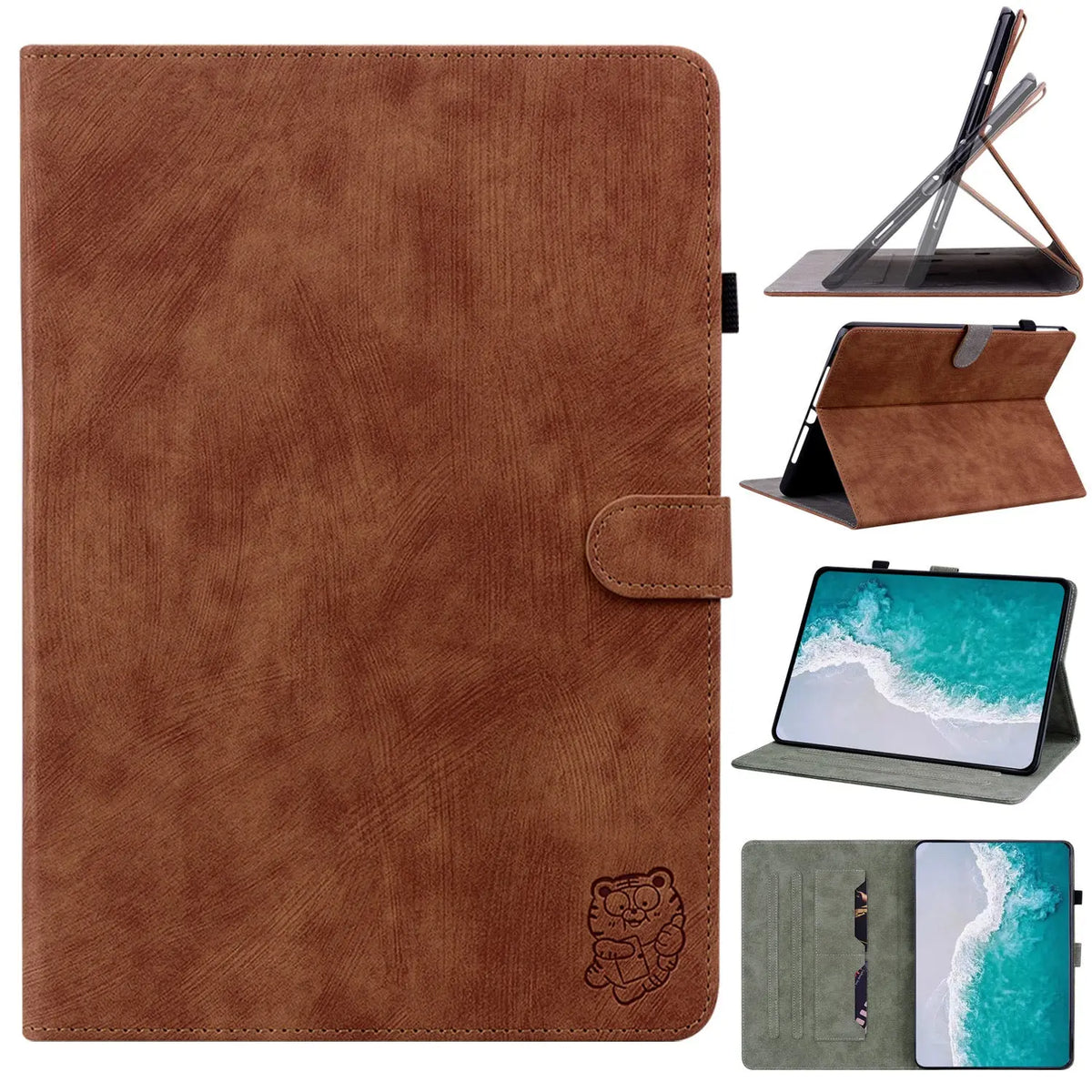 Housse Tablette Cuir Affiné PROTEVA Brown-IPadpro11 2024