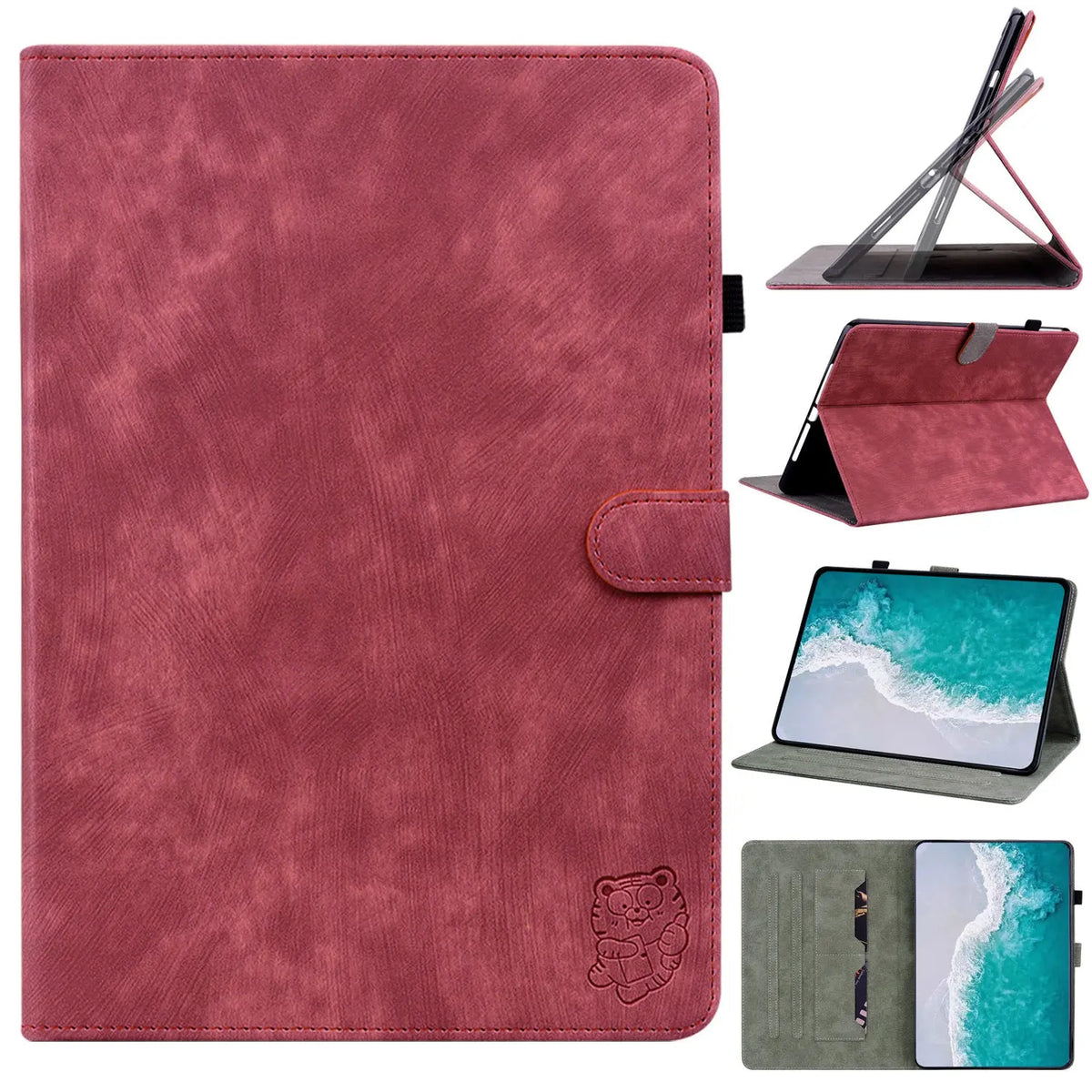 Housse Tablette Cuir Affiné PROTEVA Red-IPadpro11 2024