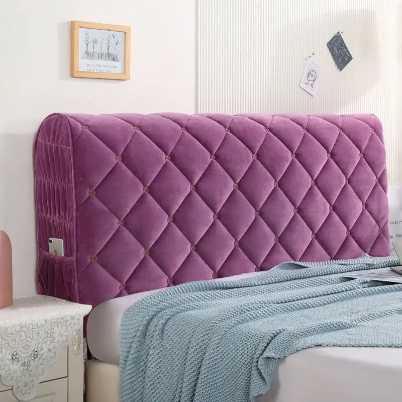 Housse Tête de Lit Velours Élégance VELANO Purple-2.0m