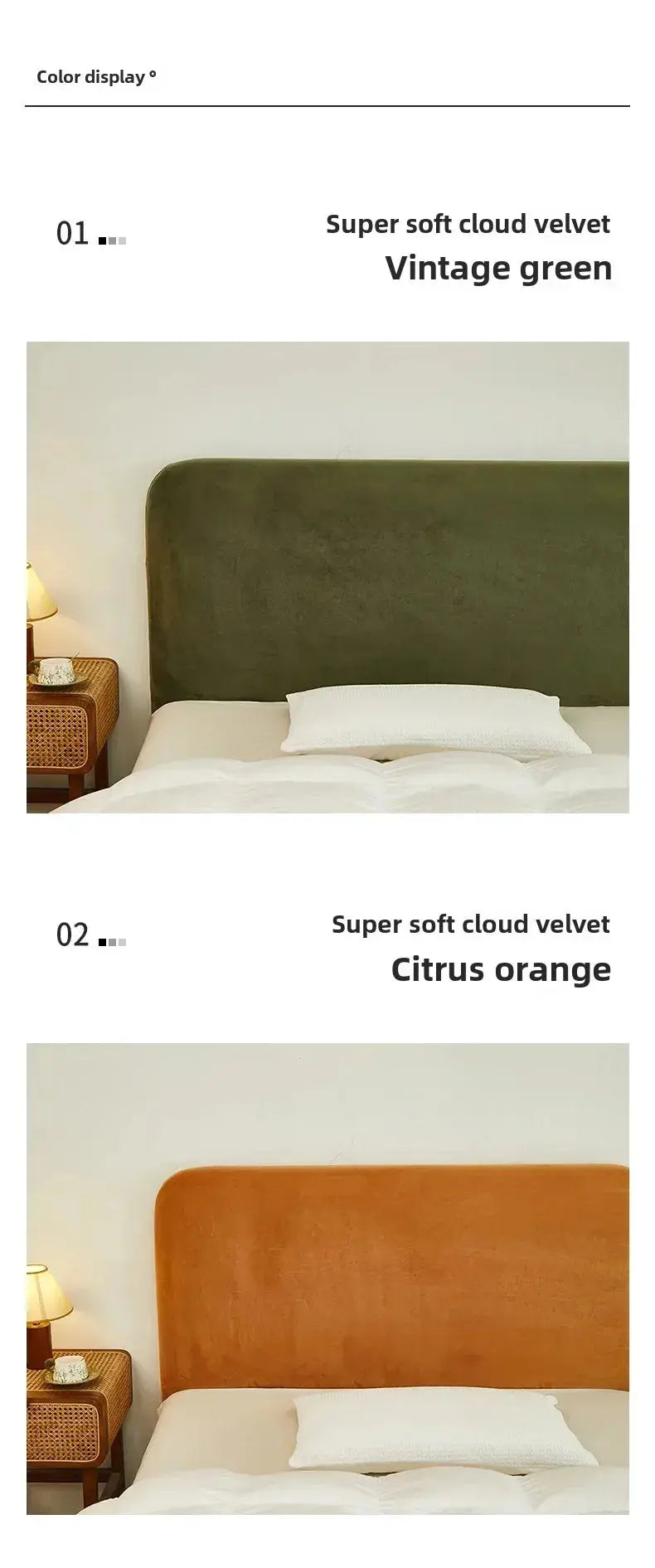 Housse Tête de Lit Velours Extensible SOFIA Housse de France
