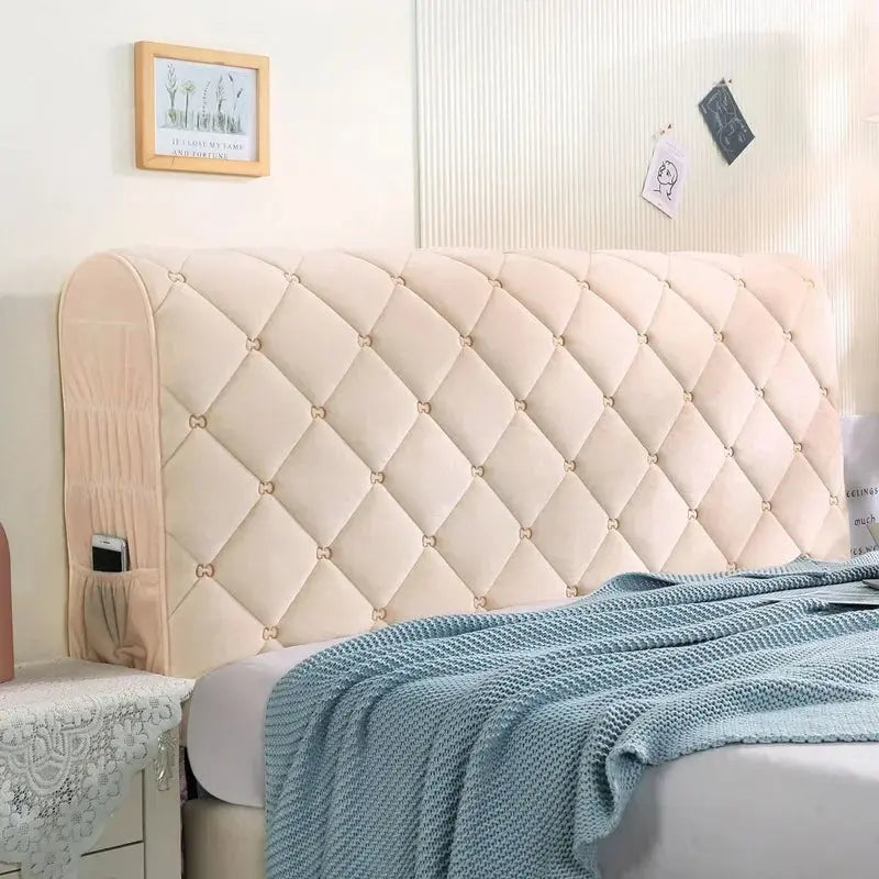 Housse Tête de Lit Velours Matelassé EMBREL élégant Housse de France