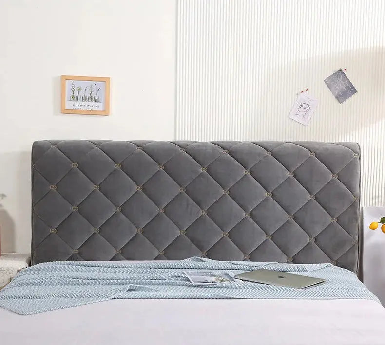 Housse Tête de Lit Velours Matelassé EMBREL élégant Housse de France