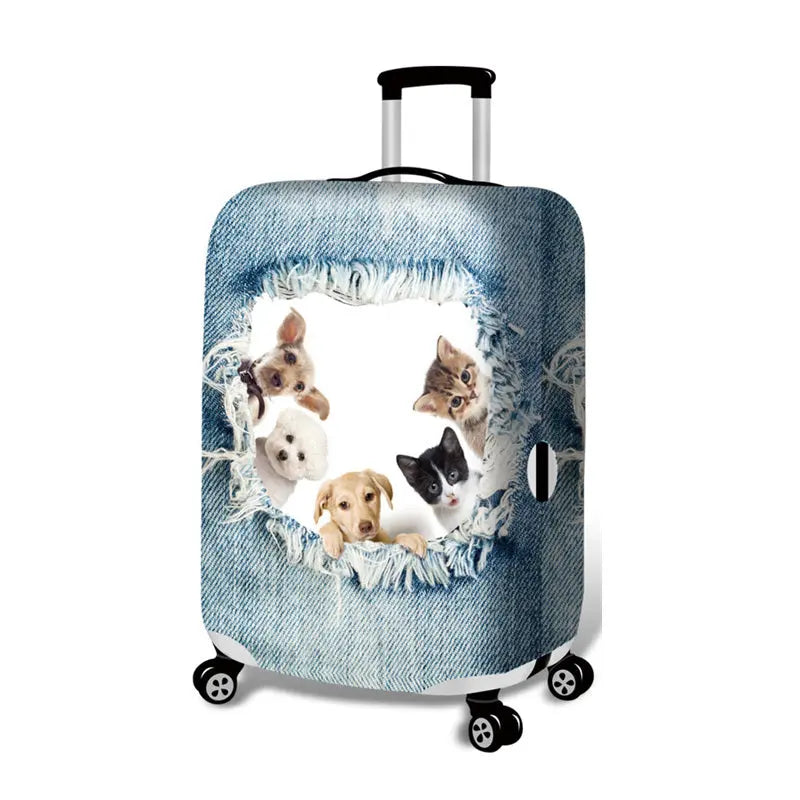 Housse Valise Cartoon Polyester CUBRIA White-XL