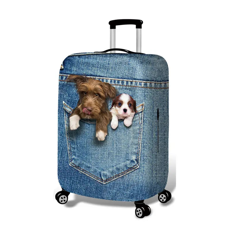 Housse Valise Cartoon Polyester CUBRIA Cowboy dog-XL