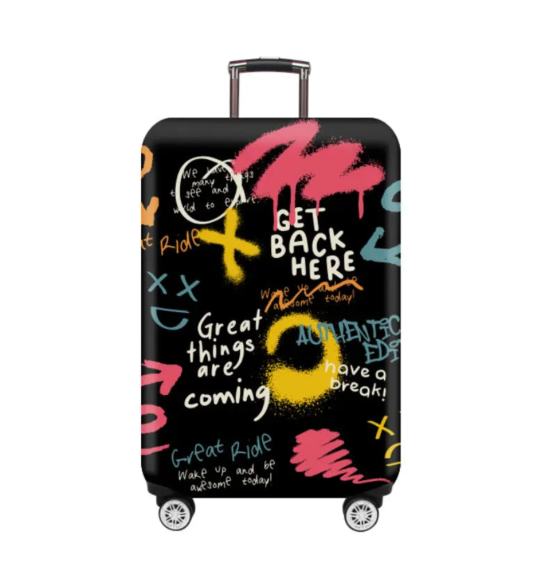 Housse Valise Élastique Résistante ASLAN Color Graffiti-S