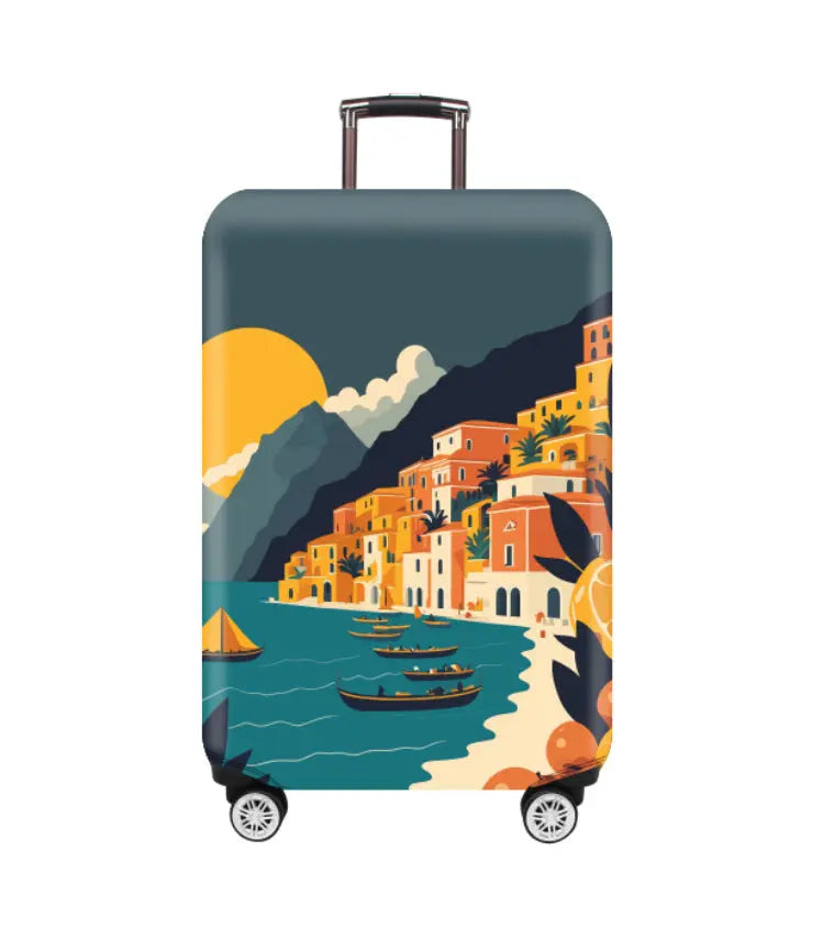Housse Valise Élastique Résistante ASLAN Romantic City-M