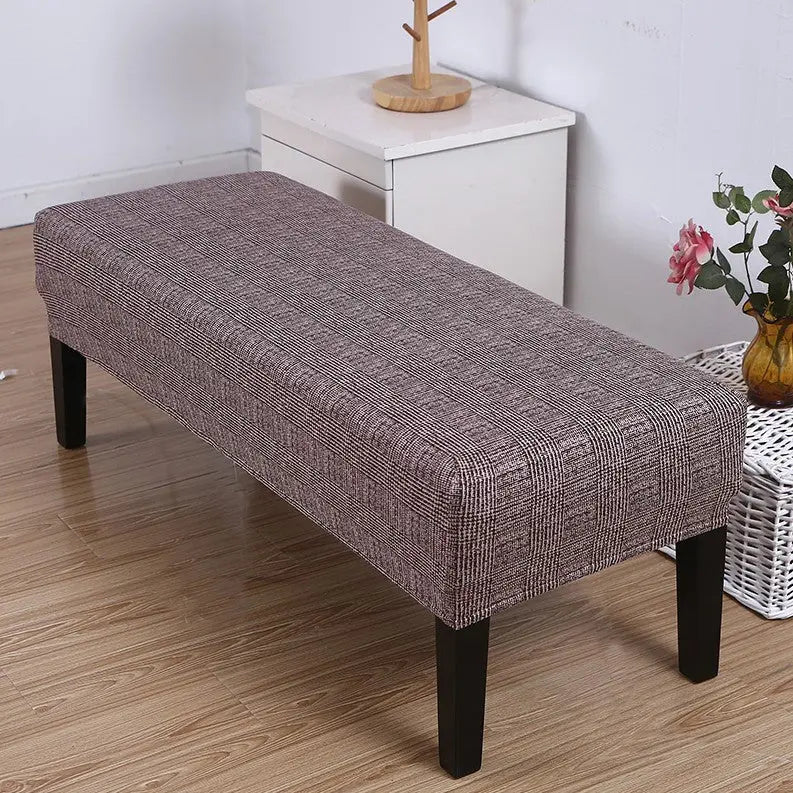 Housse de Banquette Élastique HEXO Fashion Coffee-125 × 4 × 30cm