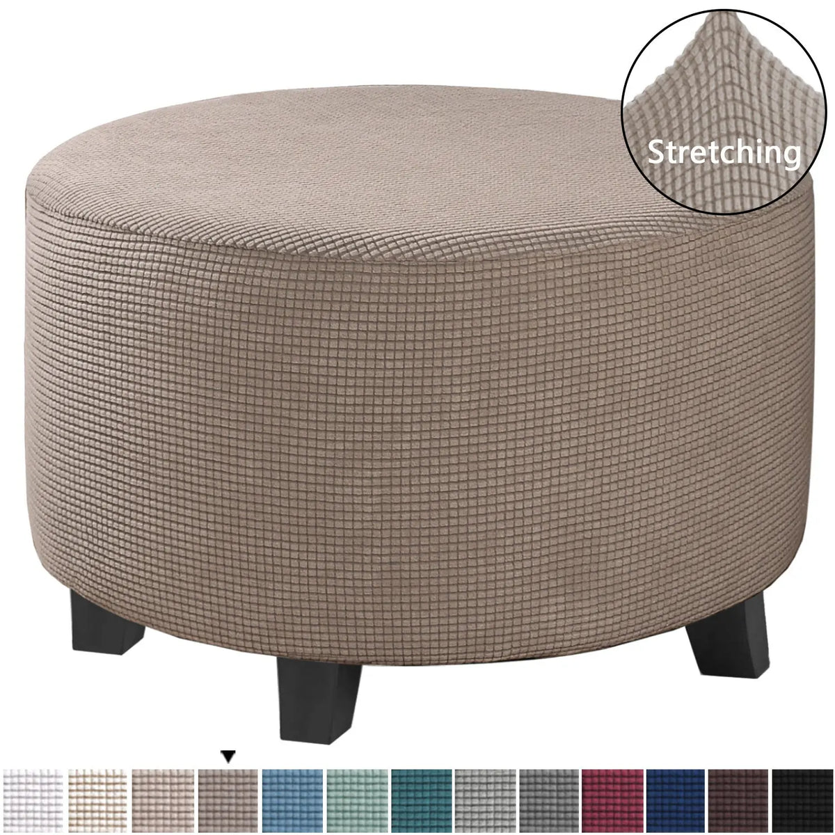 Housse de Banquette Élastique KAVO Taupe-large
