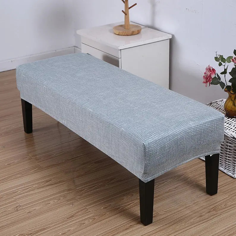 Housse de Banquette Extensible HEXA Imitation Burlap Texture Gray-75 × 85 × 30cm