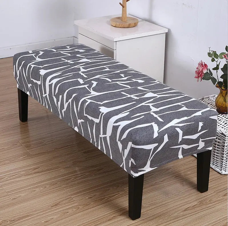 Housse de Banquette Extensible HEXA Impressionist Light Gray-205 × 45 × 30cm